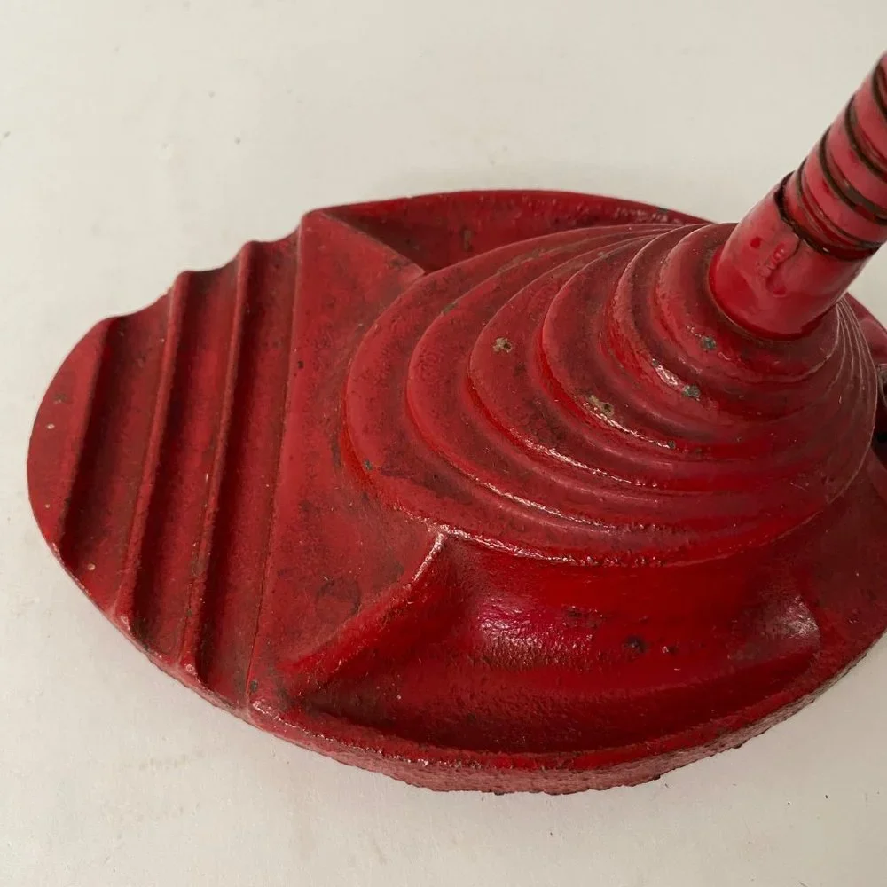 Industrial Art Deco red desk‎ lamp cast iron gooseneck no shade 13" - Picture 11 of 11